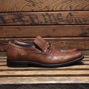 Steve Madden Roddey Brown Distressed Loafers Men 9